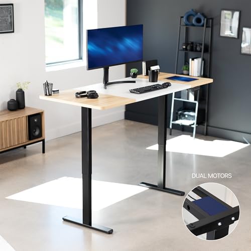 VIVO White/Light Wood 71 x 30 in Standing Desk, DESK-KIT-E2B7WC - Image 4