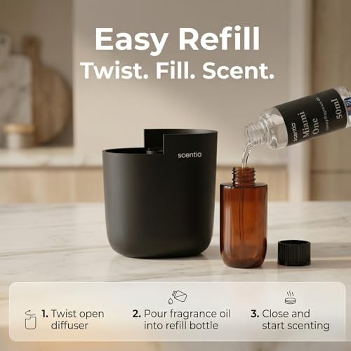 Waterless Plug-in Cold-Air Scent Diffuser, App Control, 600 Sq. Ft, Black - Image 3
