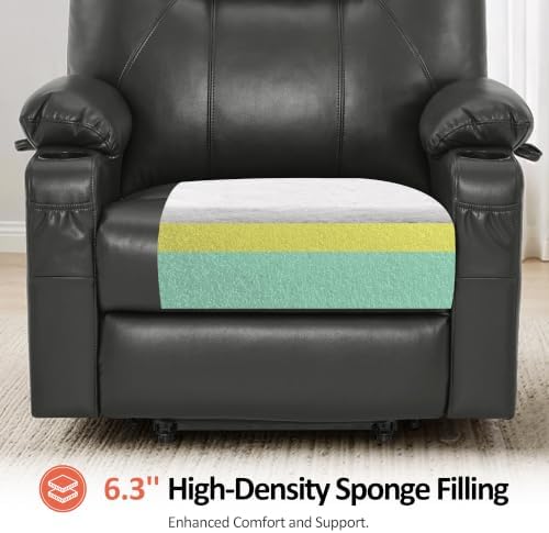 MCombo Power Lift Recliner Chair for Elderly, Heat and Massage R7042 - Image 6