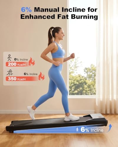 6% Incline 300 lbs Walking Pad Under Desk Treadmill - Image 2
