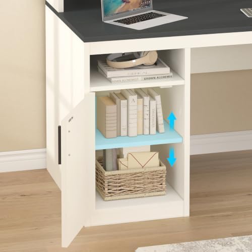 YOMILUVE 65" Computer Desk with 3 Drawers & Printer Shelf for Home Office - Image 6