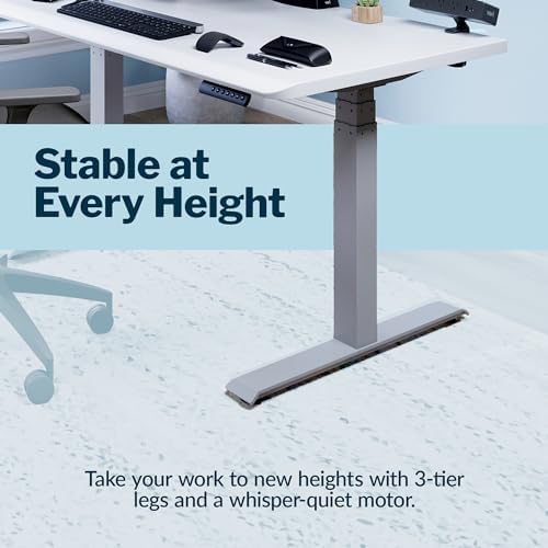 Vari ComfortEdge Electric Standing Desk – 48x30 – White/Silver - Image 3
