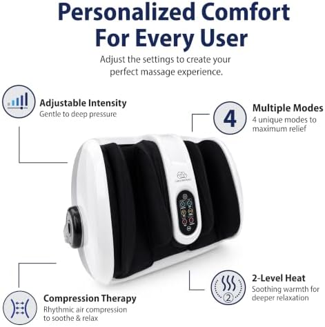 Cloud Massage Shiatsu Foot Massager with Heat, Standard Size, White - Image 6