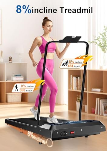 Walking Treadmill Pad with Incline, 2.5HP Under Desk for Home Office (Moon) - Image 2