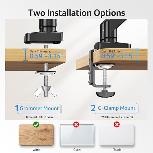 Acer Dual Monitor Arm, Gas Spring VESA Mount Stand for 17-32" Screens - Image 5