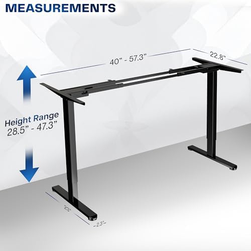 VIVO Black Dual Motor Electric Standing Desk Frame, DESK-E-200B - Image 3