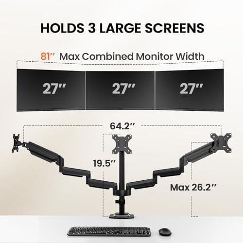 ErGear Triple Monitor Mount for 13-30 inch Screens - Image 5