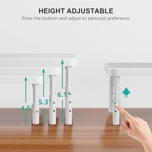 WALI Computer Monitor Stand for Desk, Adjustable Laptop Riser, up to 44 lbs - Image 4