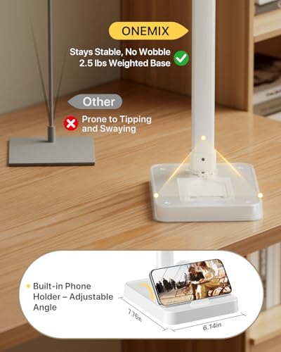 ONEMIX LED Desk Lamp with Base, 42-Inch 4-Panel Light for Dual Monitors - Image 2