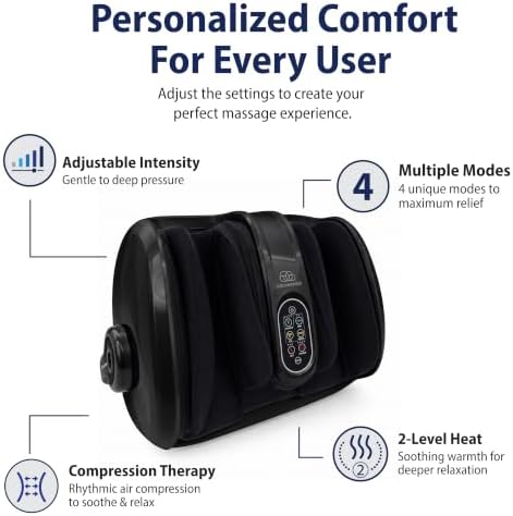 Cloud Massage Shiatsu Foot Massager with Heat, Standard Size, Black - Image 4
