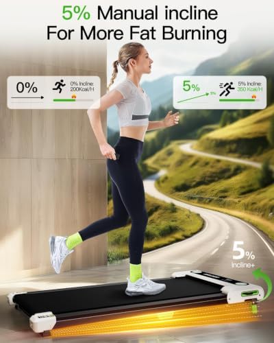 AKLUER Walking Pad Treadmill - 2.5HP Under Desk Treadmill with Incline - Image 6