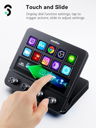 SOOMFON Stream Controller Studio Deck 10 Macro Keys, 4 Dials, 1 Touch Strip - Image 4