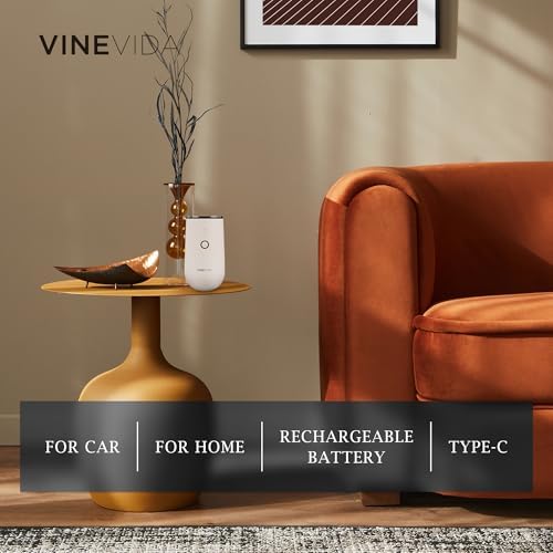 VINEVIDA Waterless Diffuser - Essential Oil Diffuser for Home - Beige Scent Diffuser for Home, Battery Operated Aromatherapy Diffuser - Car, Room Fragrance Air Diffuser - Image 5