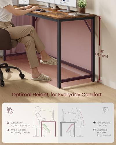 VASAGLE Computer Desk, Steel Frame Gaming Desk for Home Office, 55.1 Inch - Image 3