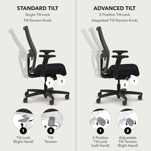 HON Ignition 2.0 Ergonomic Office Chair, Lumbar Support, Desk Chair, Sky - Image 4