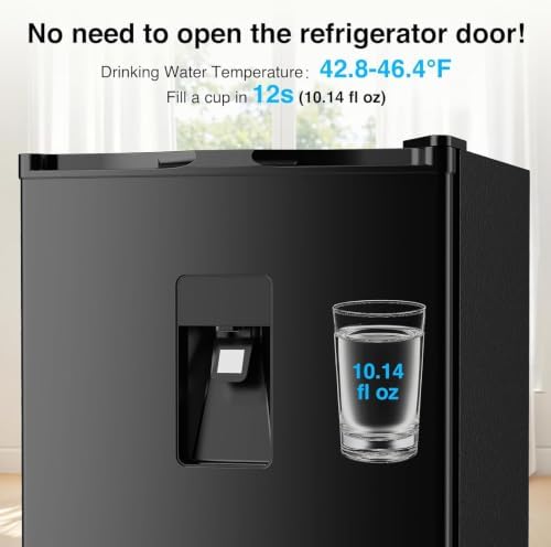 Kismile 4.41Cu Ft Single Door Mini Fridge with Freezer Water Dispenser - Image 4
