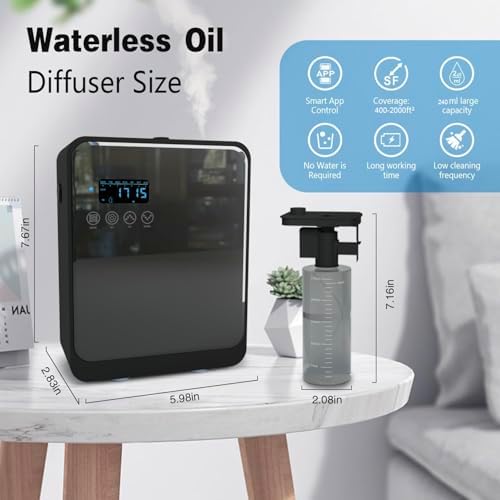 Smart Aroma Diffuser for Home & Business, 240ml Waterless Essential Oil Diffuser with App Control, Covers 400 to 2000 Sq.Ft, Pure Essential Oil Only for Hotel, Office, Spa - Image 6