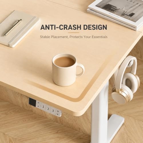 Claiks Electric Standing Desk, 48x24 Inch, Nature - Image 5