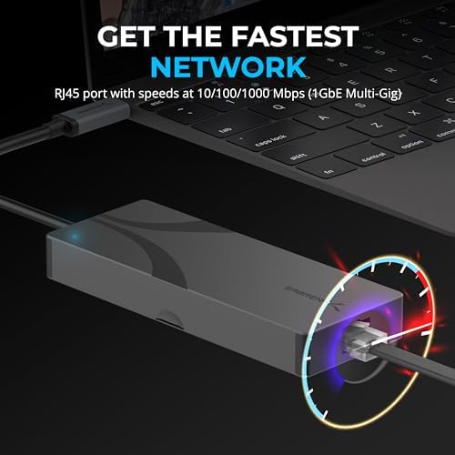 SABRENT USB-C 6-Port Hub & M.2 SSD Dock, 4K HDMI, 90W PD (HB-6PNV) - Image 5