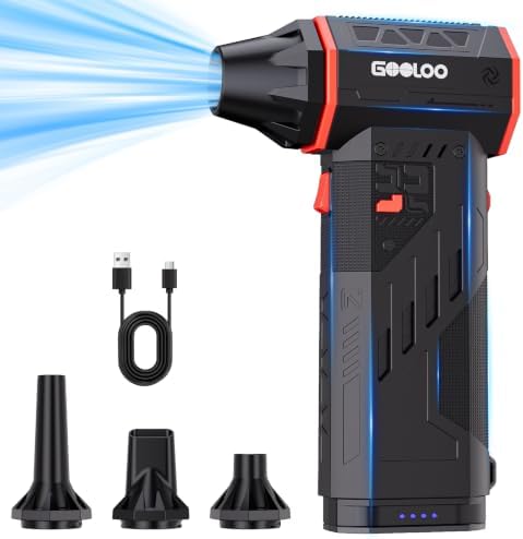 GOOLOO F5S Compressed Air Duster, 180000RPM Super Power, 3-Speed Adjustable by GOOLOO