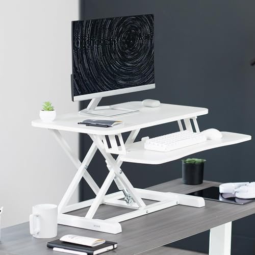 VIVO White 28 in Standing Desk Converter, DESK-V028KW - Image 2