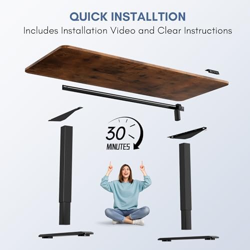 Furmax 63 Inches Electric Height Adjustable Standing Desk Home Office Desk - Image 6