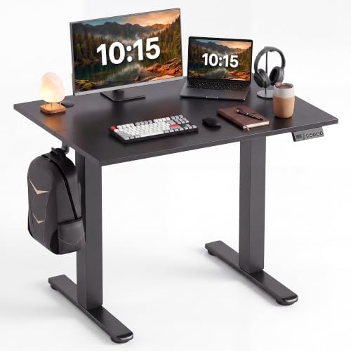 Claiks 40 x 24 Inch Black Electric Standing Desk by CLAIKS