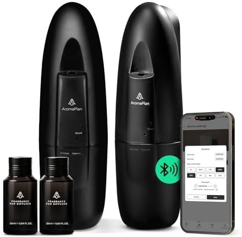 Plug in Wall Diffuser + 2 Scents + App – Cold Air, 5 Star Hotel by AromaPlan