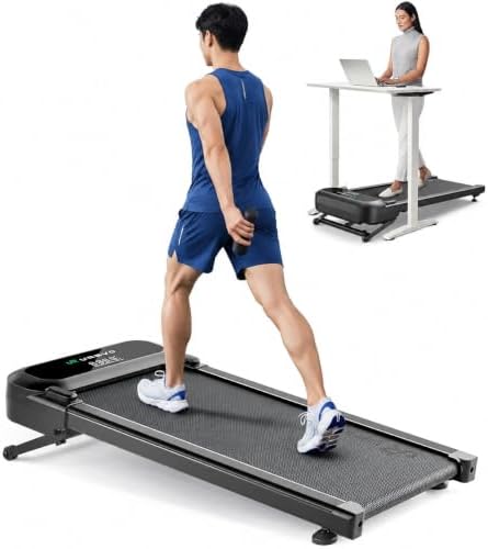 UREVO Auto Incline 12% Walking Pad，Quiet Motorized Desk Treadmill for Home by UREVO