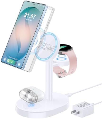 Hevanto 25W 3 in 1 MagSafe Wireless Fast Charger for Samsung Galaxy by Hevanto