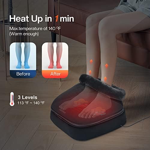COMFIER 2-in-1 Shiatsu Foot & Back Massager with Heat, Electric Foot Warmer for Women,Men,Feet Massager Machine, Feet Heater,Gifts - Image 3