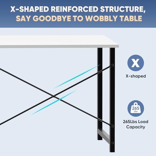DUMOS 32 Inch Small Computer Desk, Gaming Desks for Home Office Bedroom - Image 6