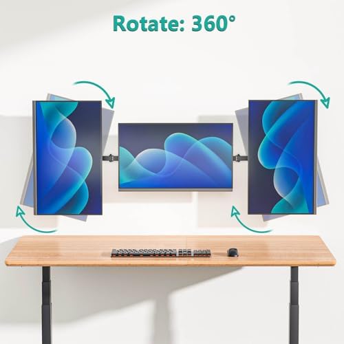 WALI Triple Monitor Wall Mount for 17 to 32 inch Screens, up to 15.4lbs - Image 5