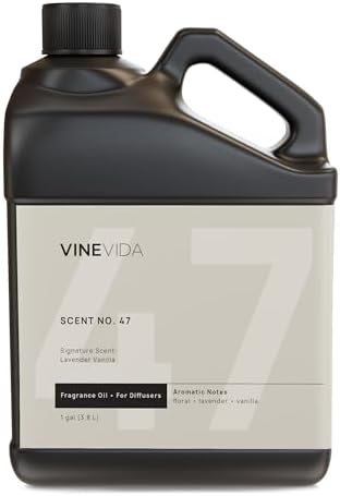 VINEVIDA [128 Fl Oz] Lavender Vanilla Fragrance Oil for Cold Air Diffusers, Essential Oils for Diffuser Oil Refill & Air Freshener Room Spray by VINEVIDA