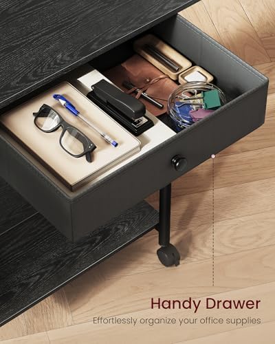 VASAGLE 3-Tier Printer Stand with Locking Wheels, Under Desk Printer Table - Image 4