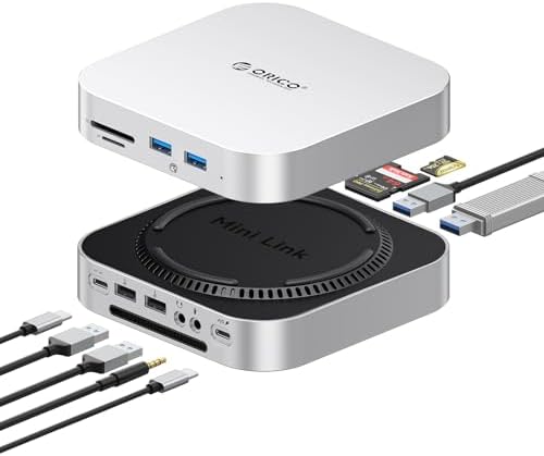 ORICO 8-in-1 Mac mini M4 Dock Compatible with Mac mini M6,M5 Pro,M4/M4 Pro by ORICO