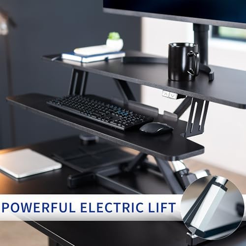 VIVO Black 42 inch Electric Desk Converter, DESK-VE42B - Image 6