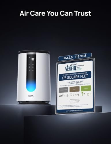 DREO Smart Air Purifier for Home, AHAM VERIFIDE Air Cleaner for Bedroom, Pets, Smoke, Dust, Pollen & Odors, Wi-Fi/Voice/Alexa, PM2.5 Monitor, Auto, Turbo, HEPA Sleep Mode, DR-HAP008S (Dreo 338S) - Image 2