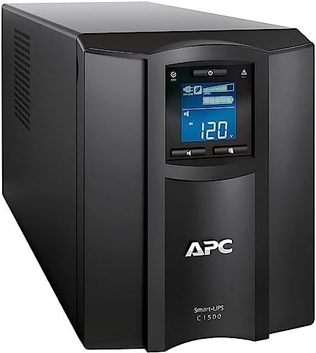 APC 1500VA Smart UPS with SmartConnect, SMC1500C Sinewave UPS Battery Backup, AVR, 120V, Line Interactive Uninterruptible Power Supply with Ethernet Cable, Wire Ties & Cleaning Kit - Image 2