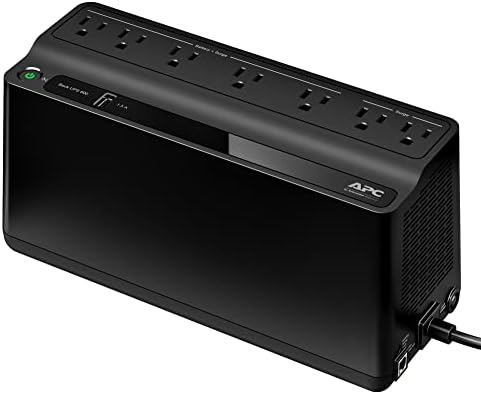 APC UPS 600VA/330W Battery Backup for Computer, Router, NAS, BE600M1 by APCbySchneider-Electric