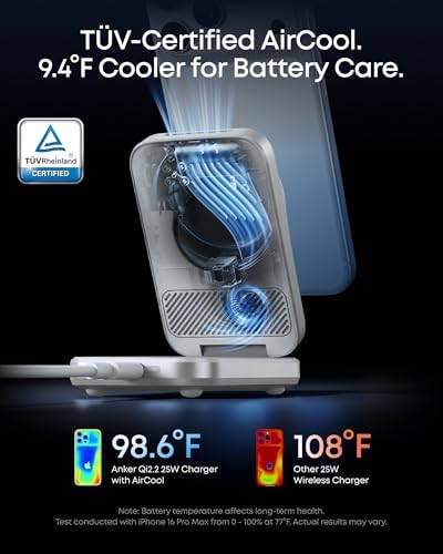 Anker Prime 25W Qi2.2-Certified Palm-Sized 3-in-1 Foldable MagSafe Charger - Image 3