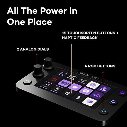 Loupedeck Live S - The Streaming Console for Desktop Productivity, Full Stream Control and Content Creation with Customizable LED Touchscreen Buttons, Dials and RGB Buttons, Works with PC and Mac - Image 2