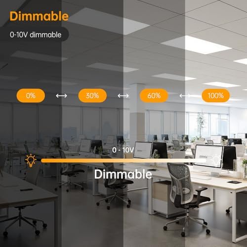 2x4ft LED Flat Panel Light with Microwave Sensor Base Ready, 4PK - Image 6