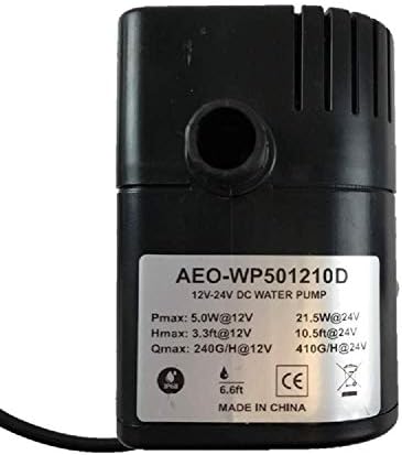 12V-24V DC Dry-run Protection Brushless Submersible Water Pump, 410GPH, for Solar Fountain, Fish Pond, and Aquarium… - Image 3