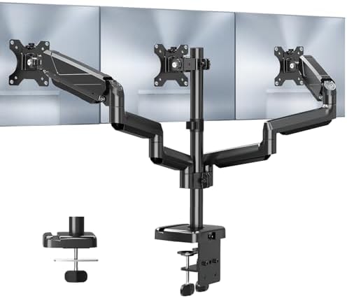 MOUNT PRO Triple Monitor Mount for Max 27" Screens, Hold Up to 17.6lbs Each by MOUNTPRO