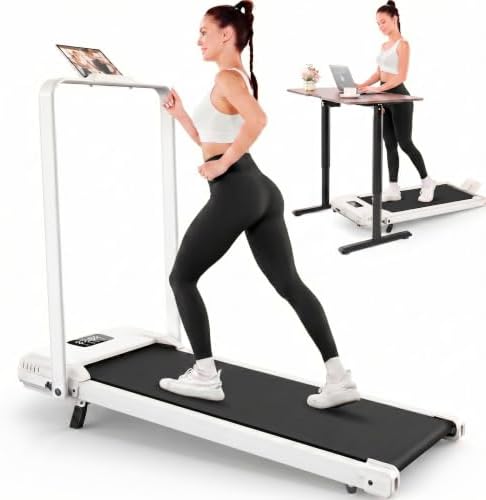 FUNMILY Upgrade Walking Pad Folding Treadmill with 12%/15% Incline & Handle Bar, 3.5HP Foldable Under Desk Compact Treadmills for Home/Office/Gym, 400+lb Capacity, Shock Absorption by FUNMILYSportsFitnessCardioTraining