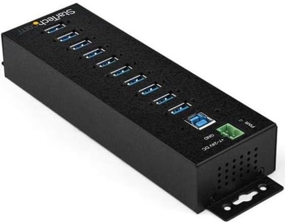 StarTech 10-Port Industrial USB 3.0 Hub 5Gbps, 65W PA, TAA (HB30A10AME) - Image 5