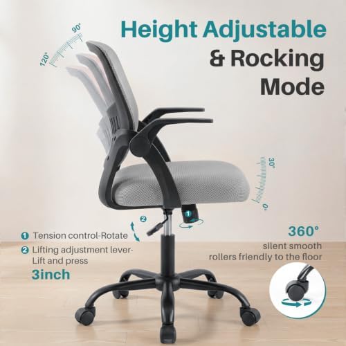OLIXIS Ergonomic Office Desk Chair, Mid-Back Executive Computer Chair - Image 4
