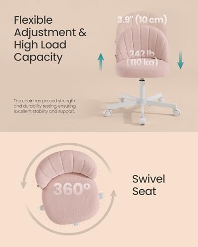 SONGMICS Office Chair, Swivel Makeup Vanity Desk Chair - Image 7