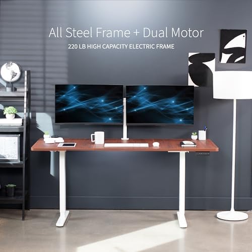 VIVO Dark Walnut 71 x 30 in Standing Desk, DESK-KIT-E2W7D - Image 5
